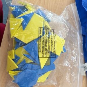 Yellow and Blue Geometric Shapes Set